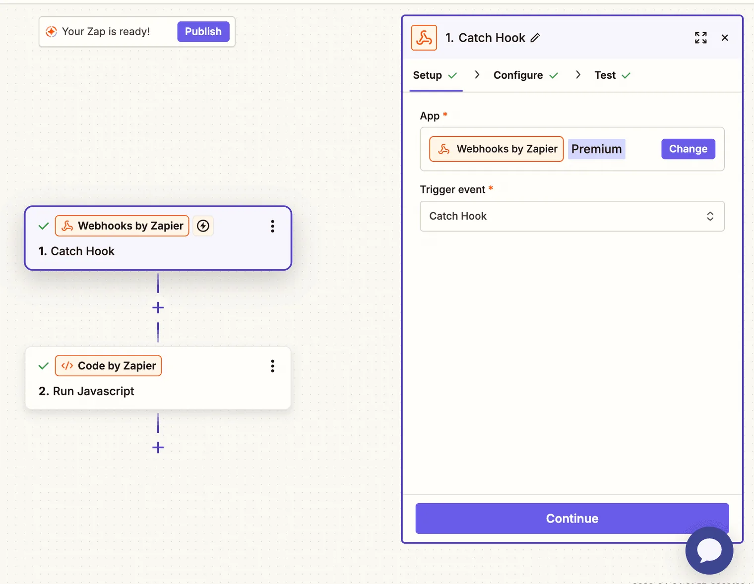 Set up your Webhook Trigger