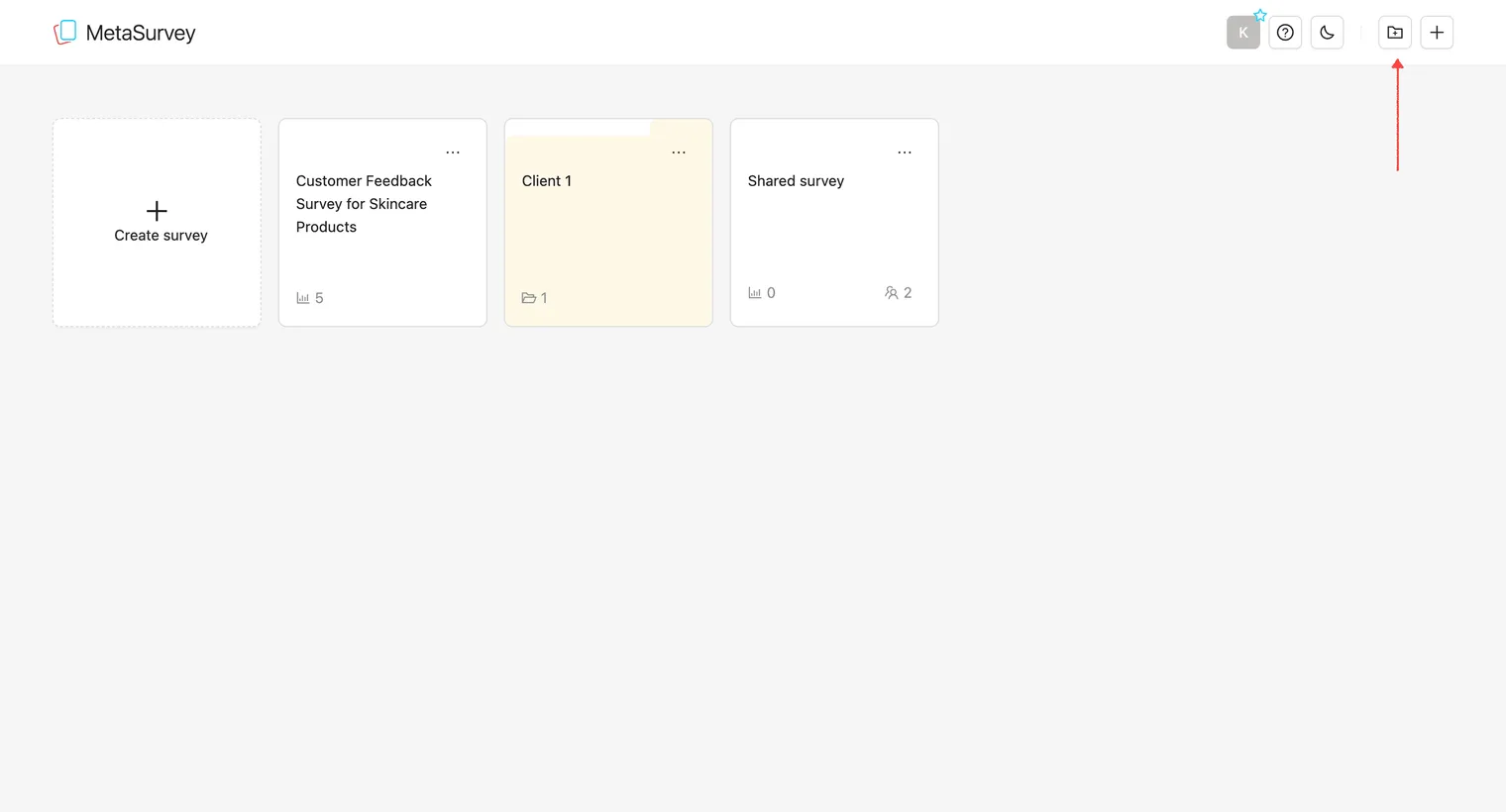 Create a folder button