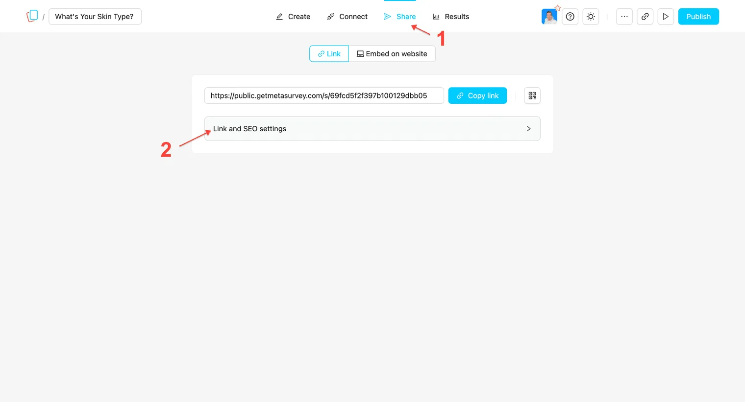 How to find Link & SEO Settings