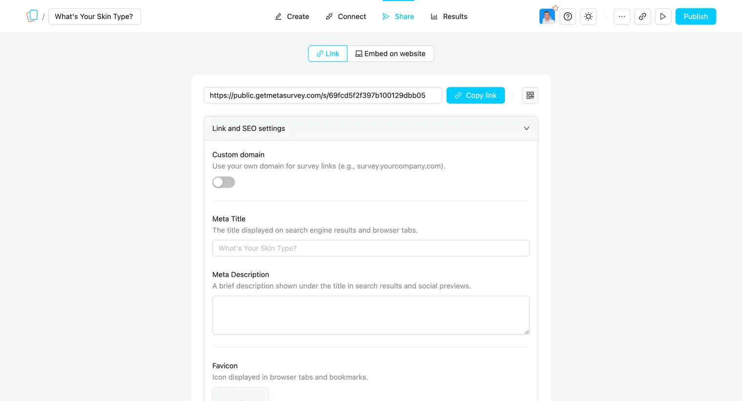Link & SEO settings